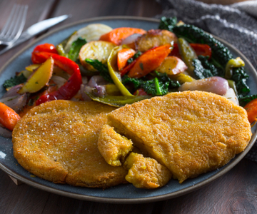 Bifes de grão-de-bico