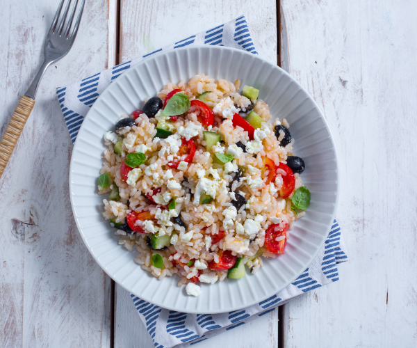 Salada de arroz à grega