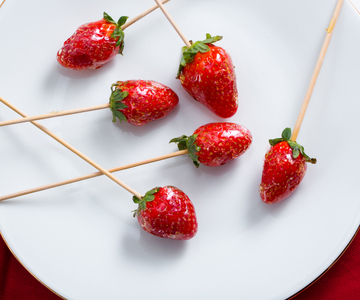 Morangos caramelizados