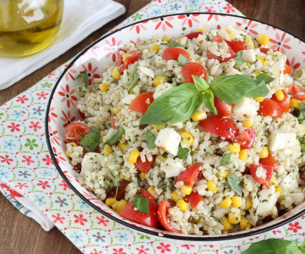 Salada de arroz vegetariana
