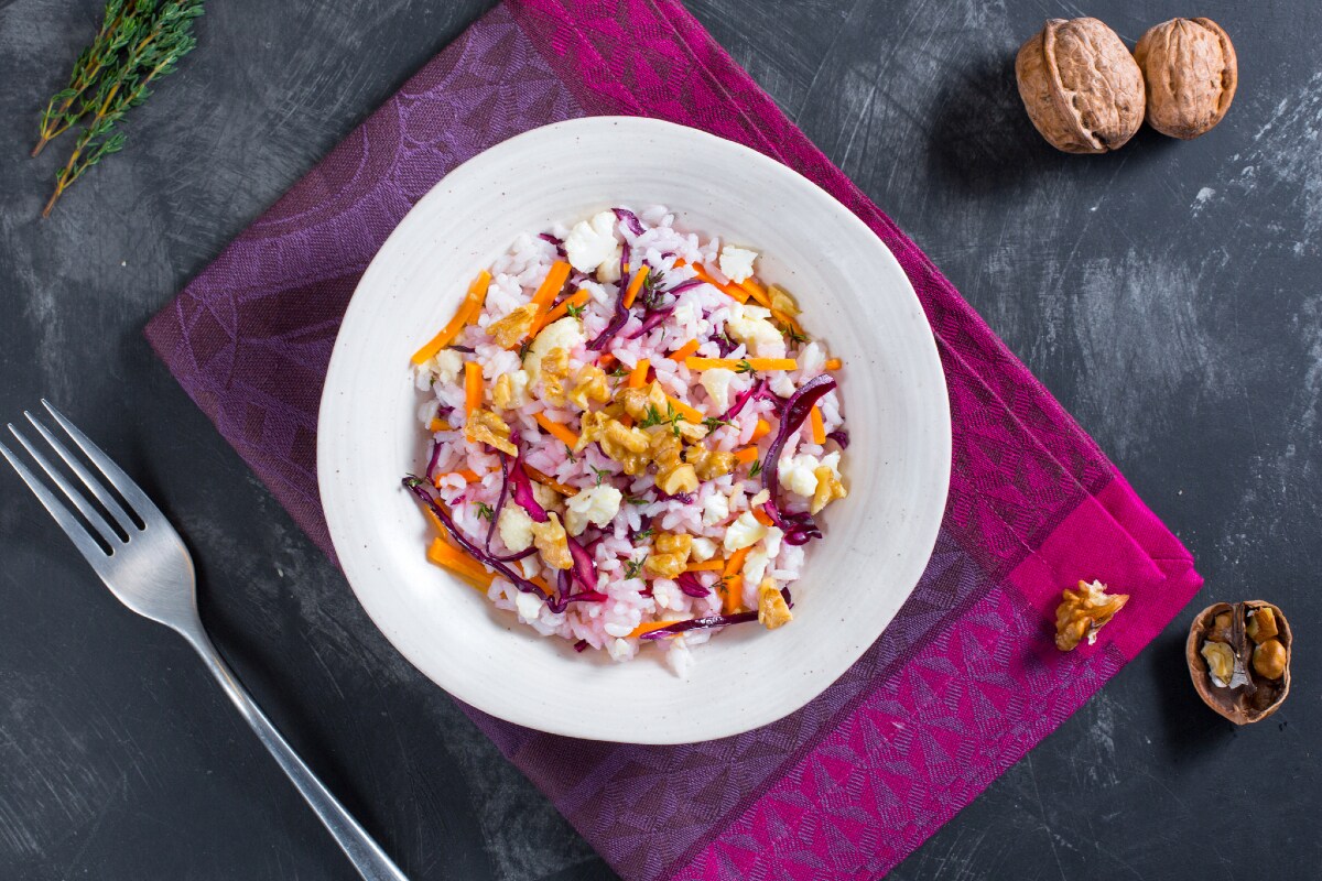 Salada de arroz de inverno