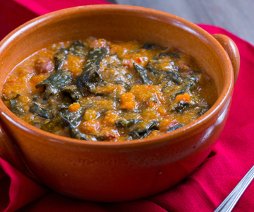 Farinata de couve negra e feijão borlotti