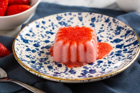 Pudim de morango