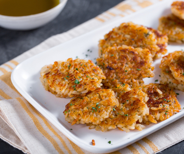 Medalhões de arroz com bagna cauda