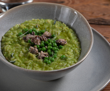 Risotto ervilhas e lulinhas