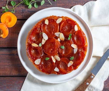 Tarte tatin rápida de damascos