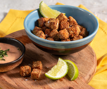 Tofu na fritadeira a ar