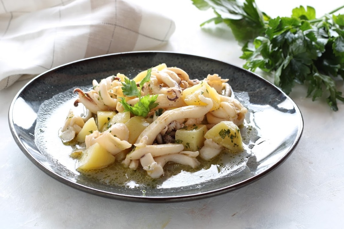 Lulas em molho sem tomate