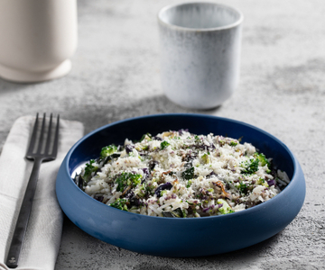 Arroz salteado com coco