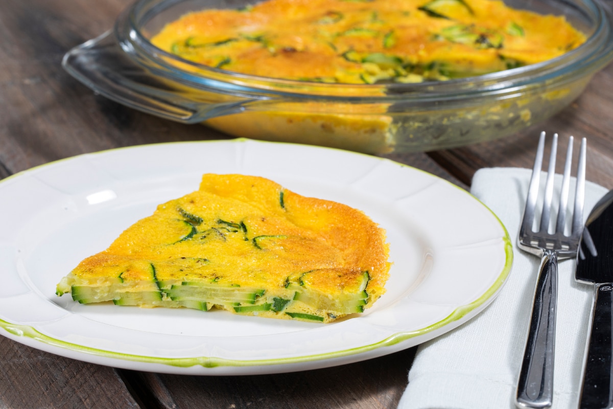 Frittata de abobrinha no micro-ondas