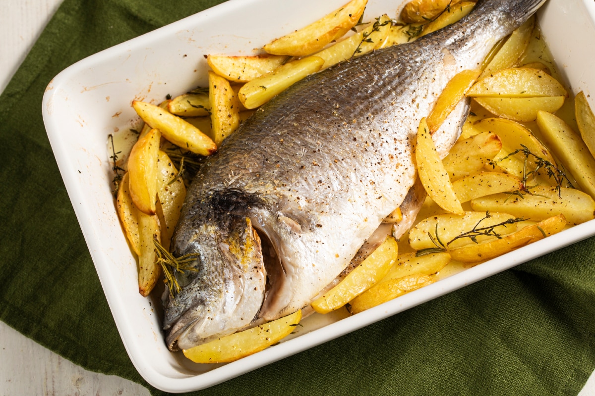 Dourada no micro-ondas