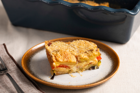 Torta de legumes no micro-ondas