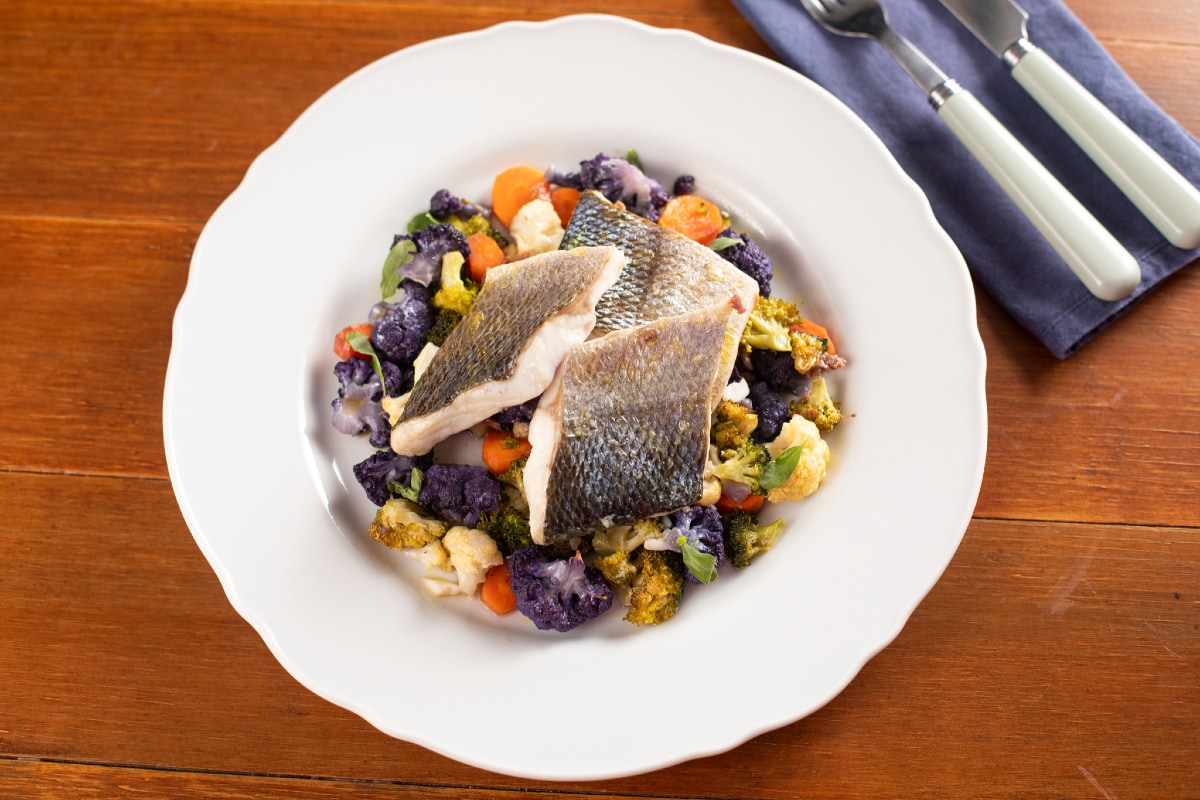 Filés de robalo ao forno