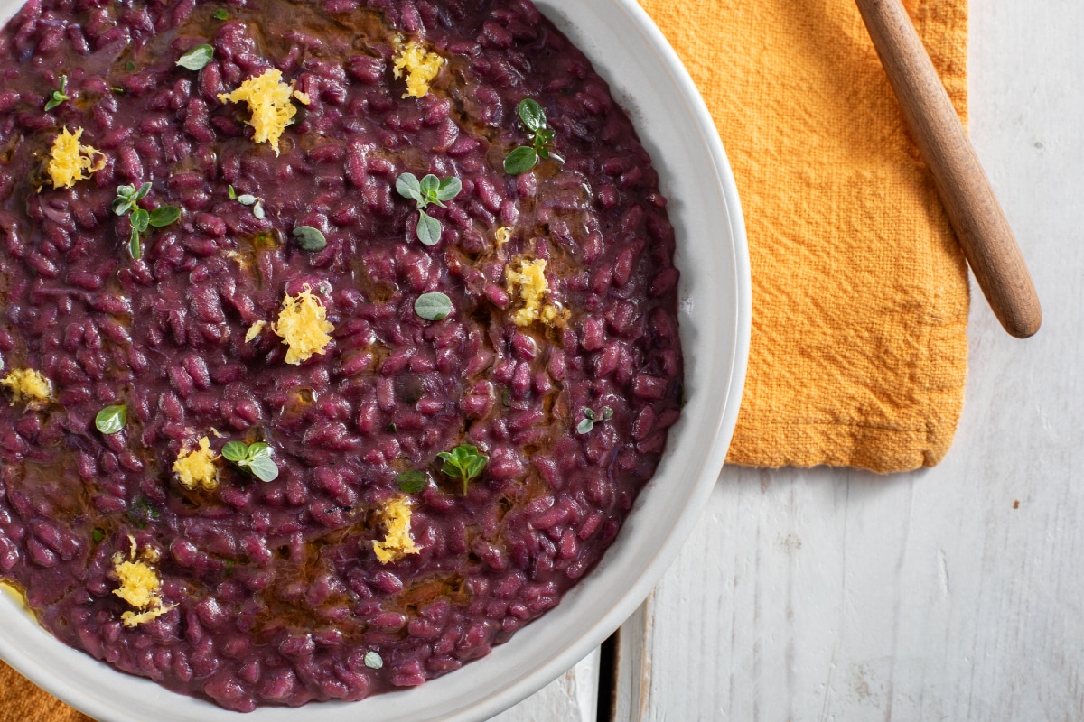 Risoto de siri azul