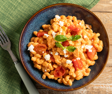 Massa ricota e tomatinhos