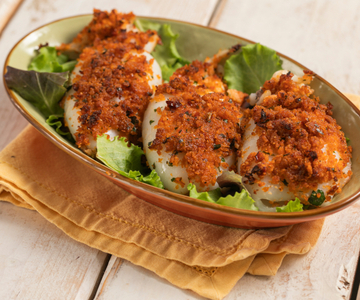 Lula na fritadeira a ar