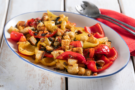 Pimentões assados saborosos