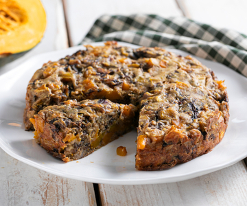 Torta salgada de abóbora e radicchio