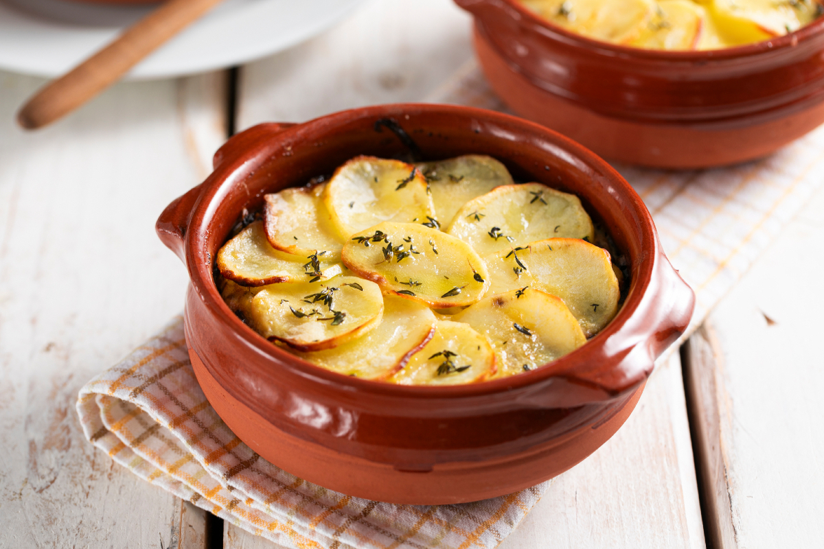 Tortinhas de batata espinafre e radicchio