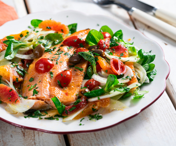 Truta salmonada na frigideira