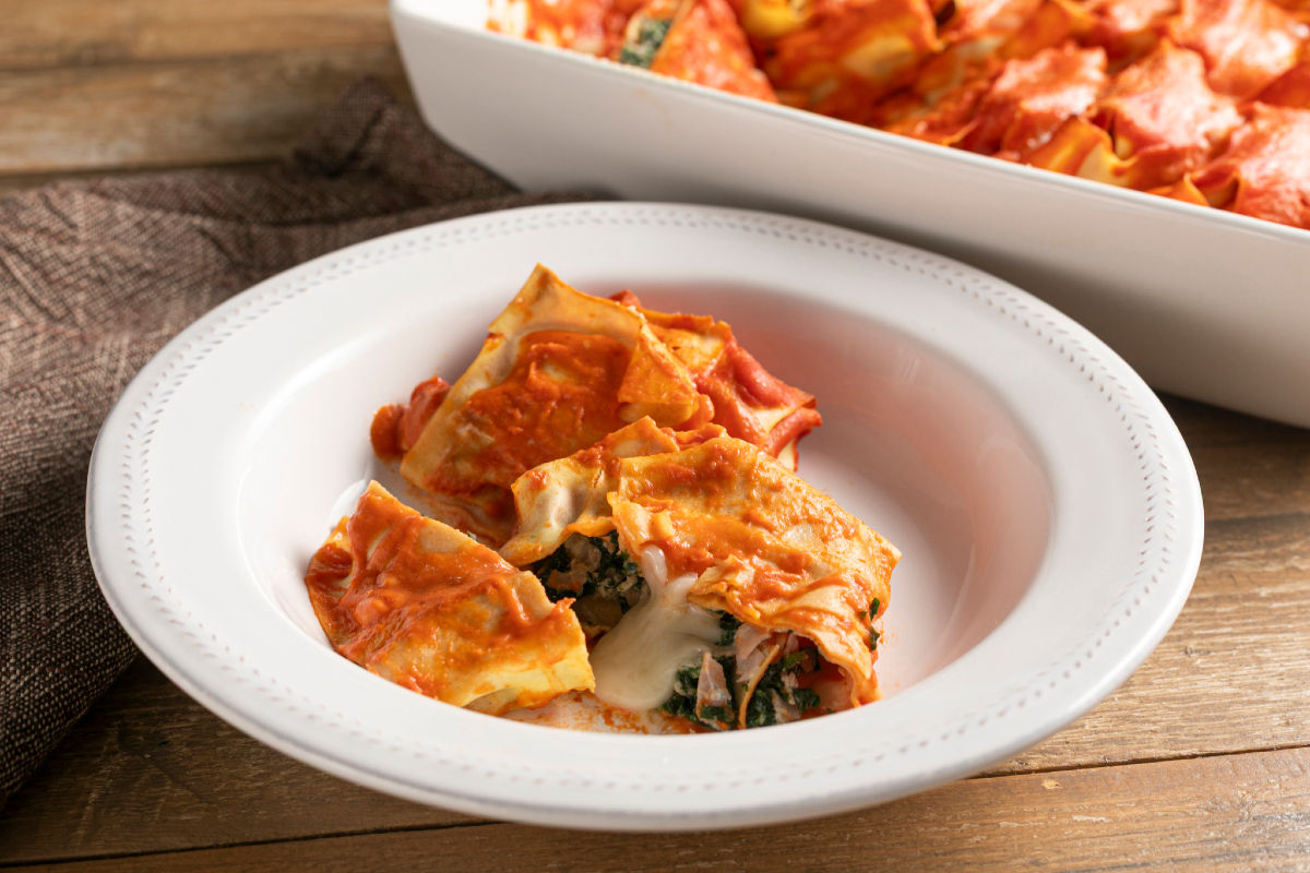 Pacotinhos de lasanha