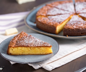 Torta tenerina de chocolate branco