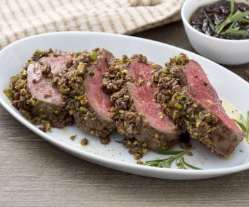 Filé de carne em crosta