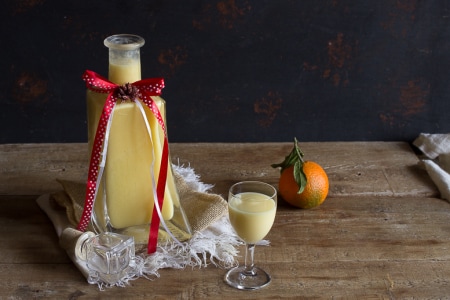 Creme de licor de tangerina e canela
