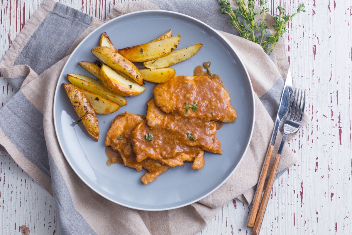 Fatias de lombo com páprica