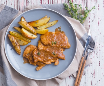 Fatias de lombo com páprica
