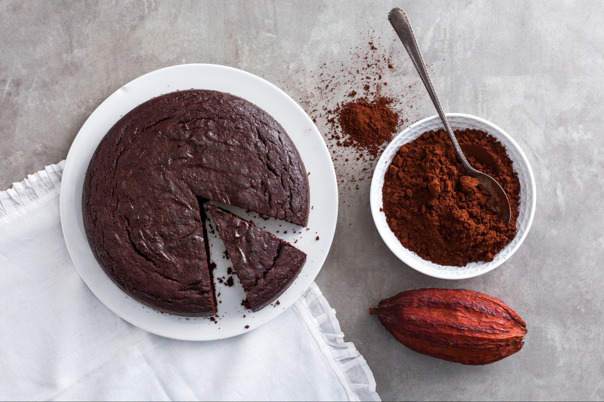 Torta de ricota e cacau
