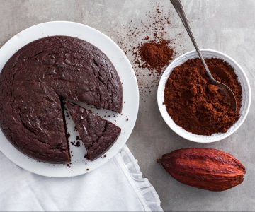 Torta de ricota e cacau