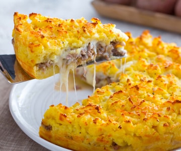 Farofa de batata e linguiça