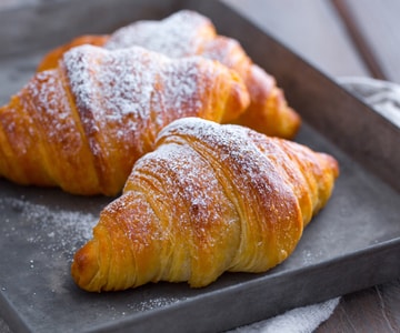 Croissants com fermento natural