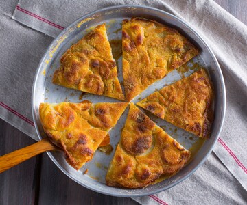 Croccantella de batatas e cebolas