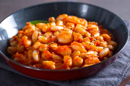 Pasta ao ragu de grão-de-bico