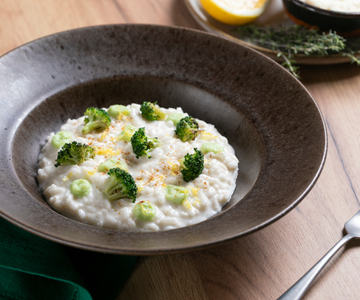 Risoto com brócolis e pecorino