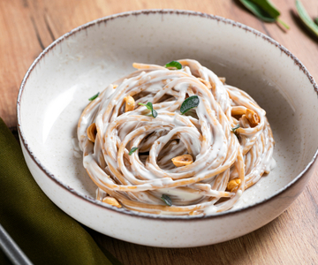 Massa avelã e queijo toma