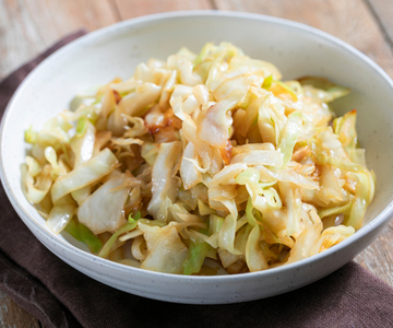 Repolho refogado na panela