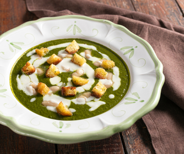 Creme de couve e feijão