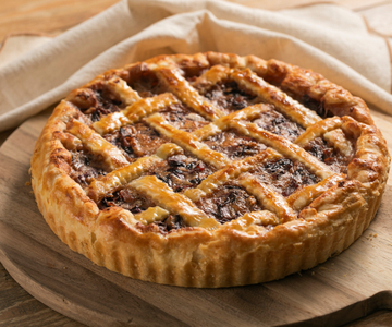 Torta salgada de radicchio e gorgonzola