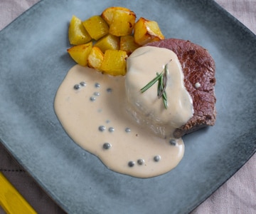Filé ao molho de pimenta verde sem manteiga