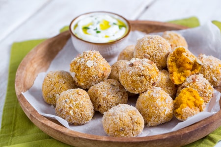 Almôndegas de abóbora assadas