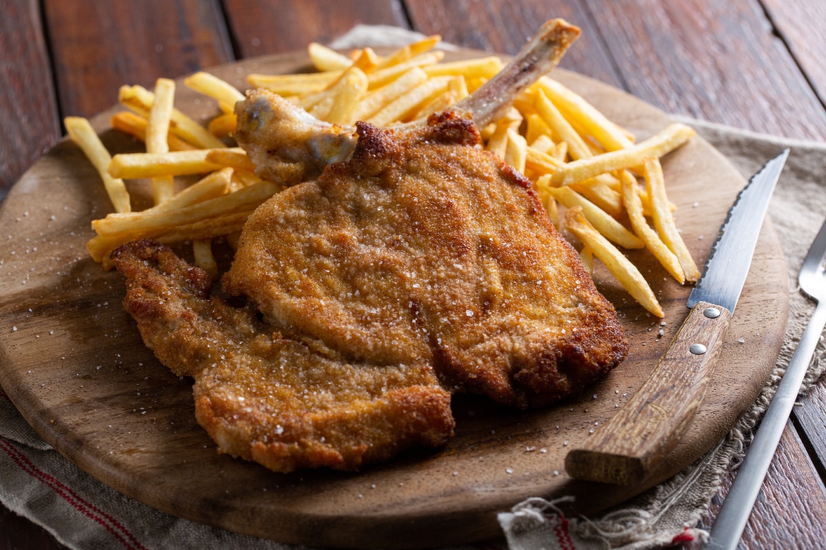 Costeleta à milanesa da vovó