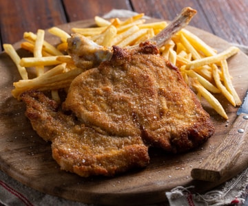 Costeleta à milanesa da vovó