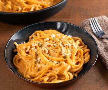 Massa com creme de legumes assados