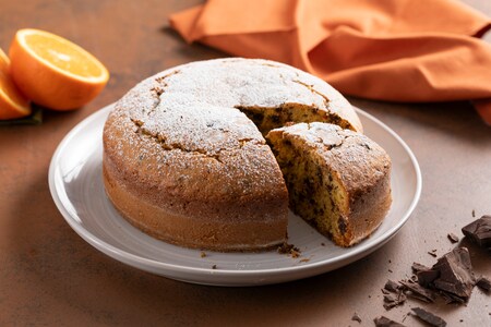 Torta de laranja e chocolate