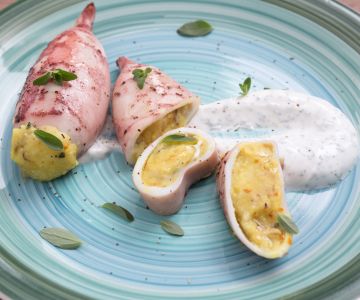 Lulas recheadas assadas