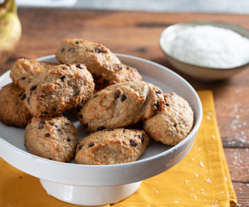Biscoitos com bananas maduras