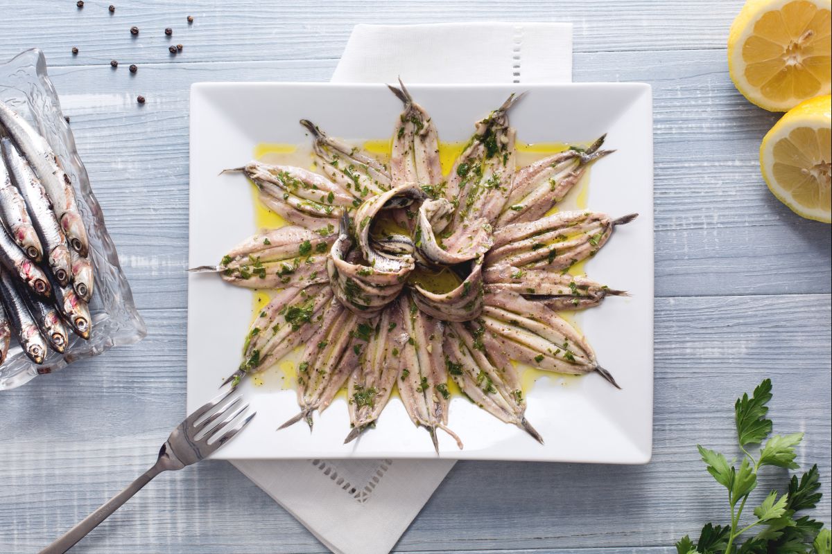 Anchovas marinadas